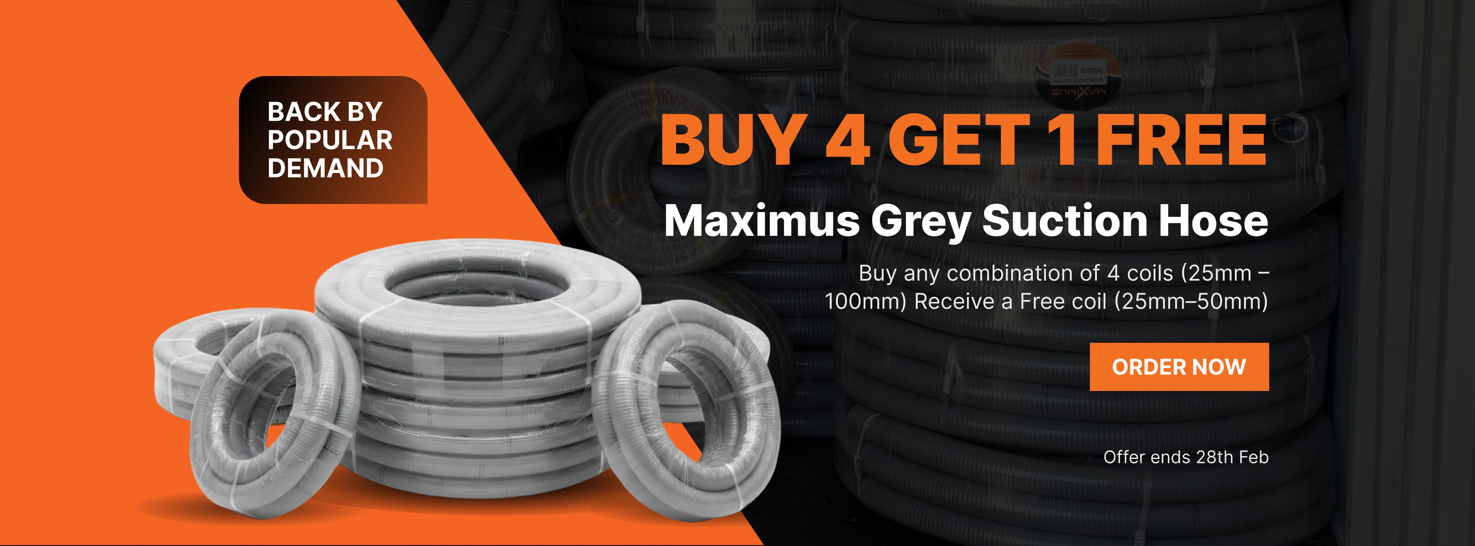 Feb 2026 Offer - Grey Suction Hose